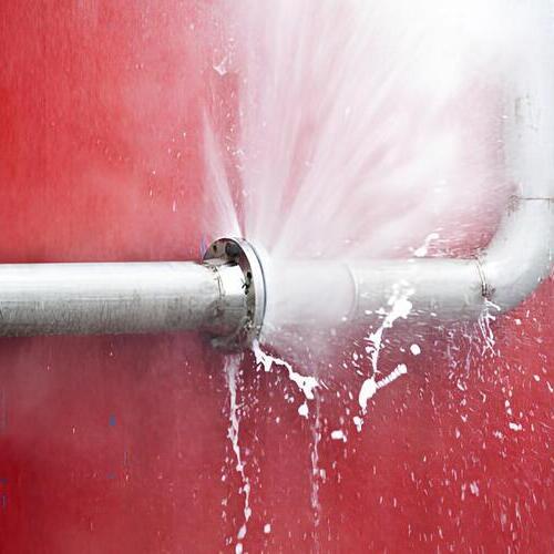 a burst pipe