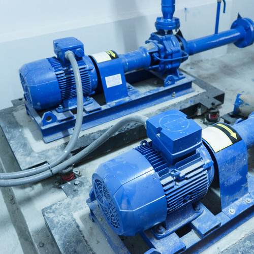 a pair of plumbing pumps